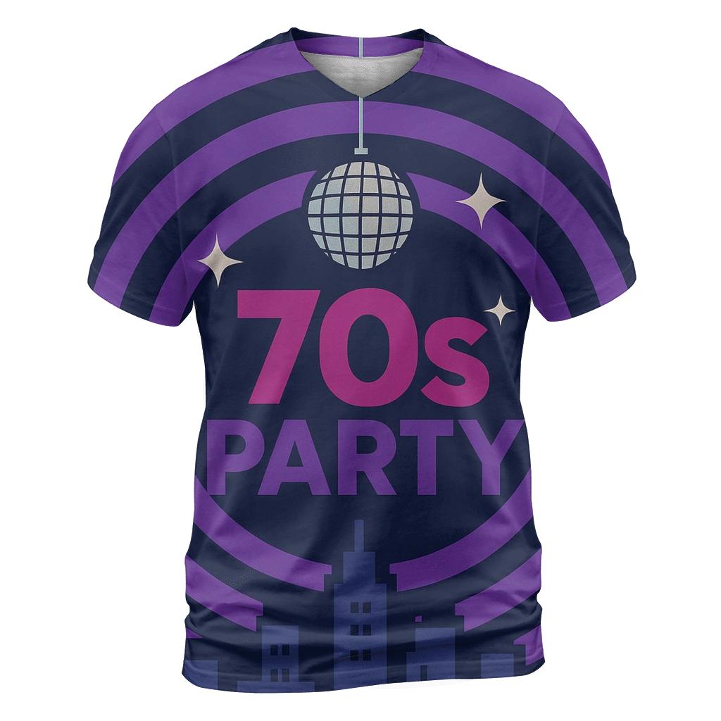Disco Night Skyline Grooves creative print fashion shirts