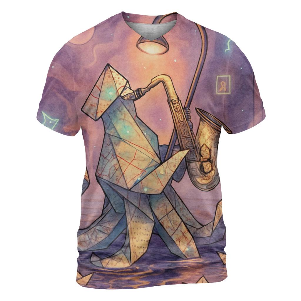 Origami Kraken Streetlight Serenade designer pattern shirts