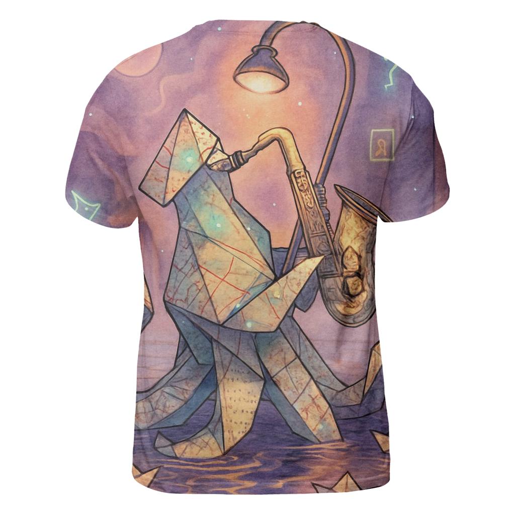 Origami Kraken Streetlight Serenade designer pattern shirts