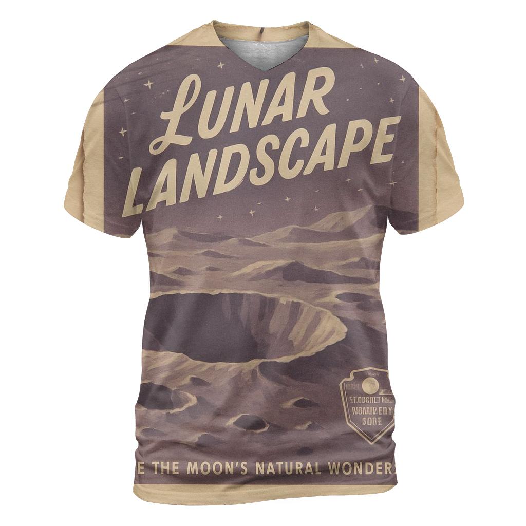 Faded Postcard Collage Of Lunar National Park personalized full print shirts