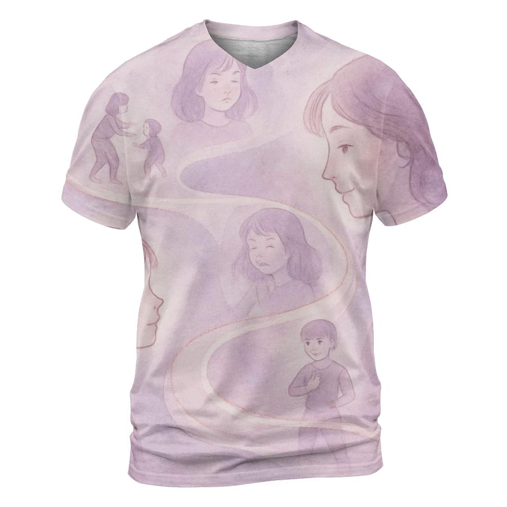 The Ribbon Of Time Between Two Hearts statement graphic shirts