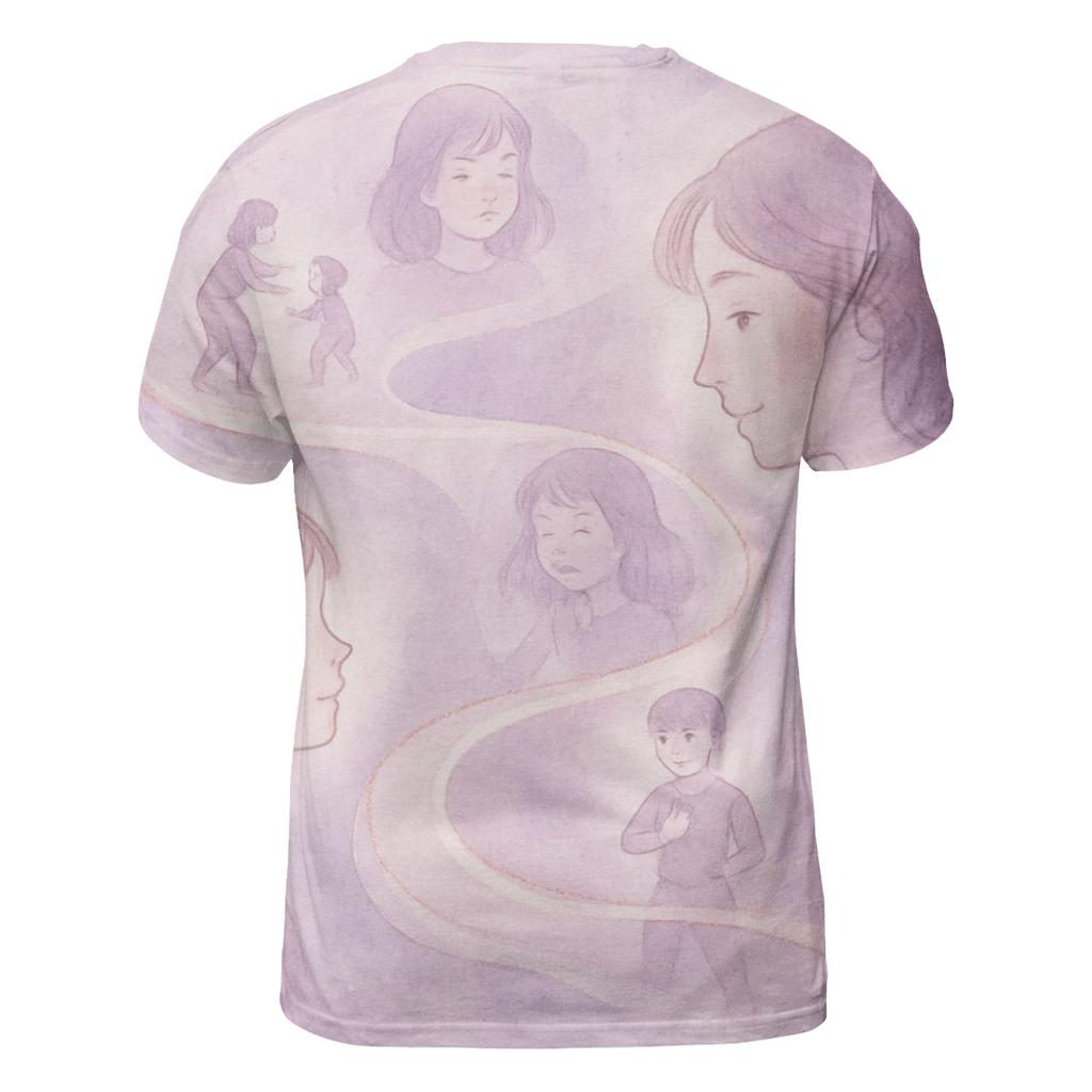 The Ribbon Of Time Between Two Hearts statement graphic shirts