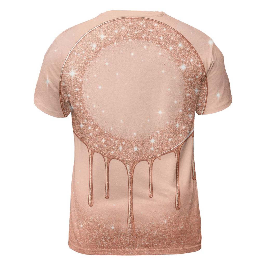 Rose Gold Halo Cascade statement graphic shirts