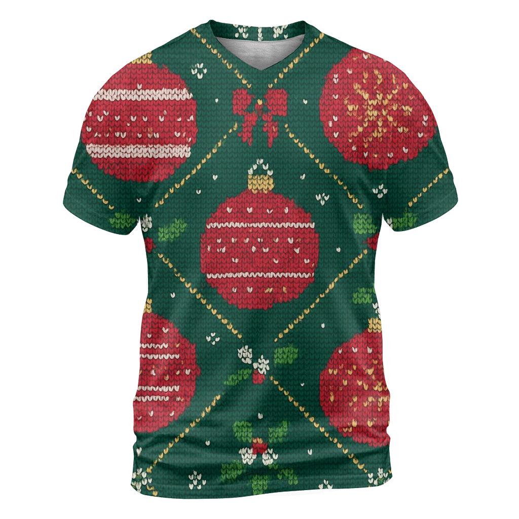Ugly Christmas Ornament Satellite Medallion Lattice Design creative print fashion shirts