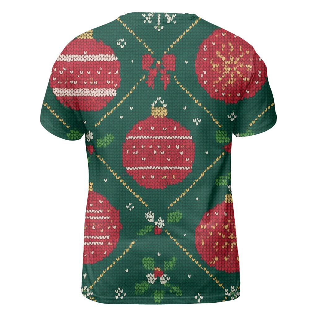 Ugly Christmas Ornament Satellite Medallion Lattice Design creative print fashion shirts
