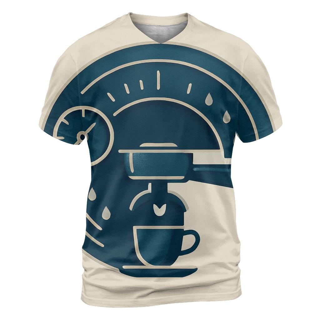 Espresso Arc Mechanica statement graphic shirts