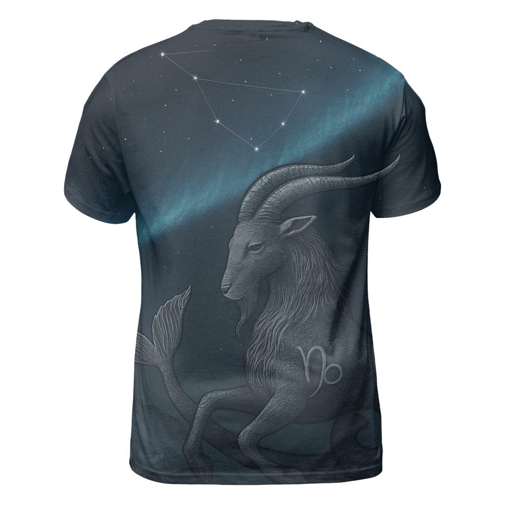 Capricorn Sea Goat Mountain Zodiac Emblem designer pattern shirts