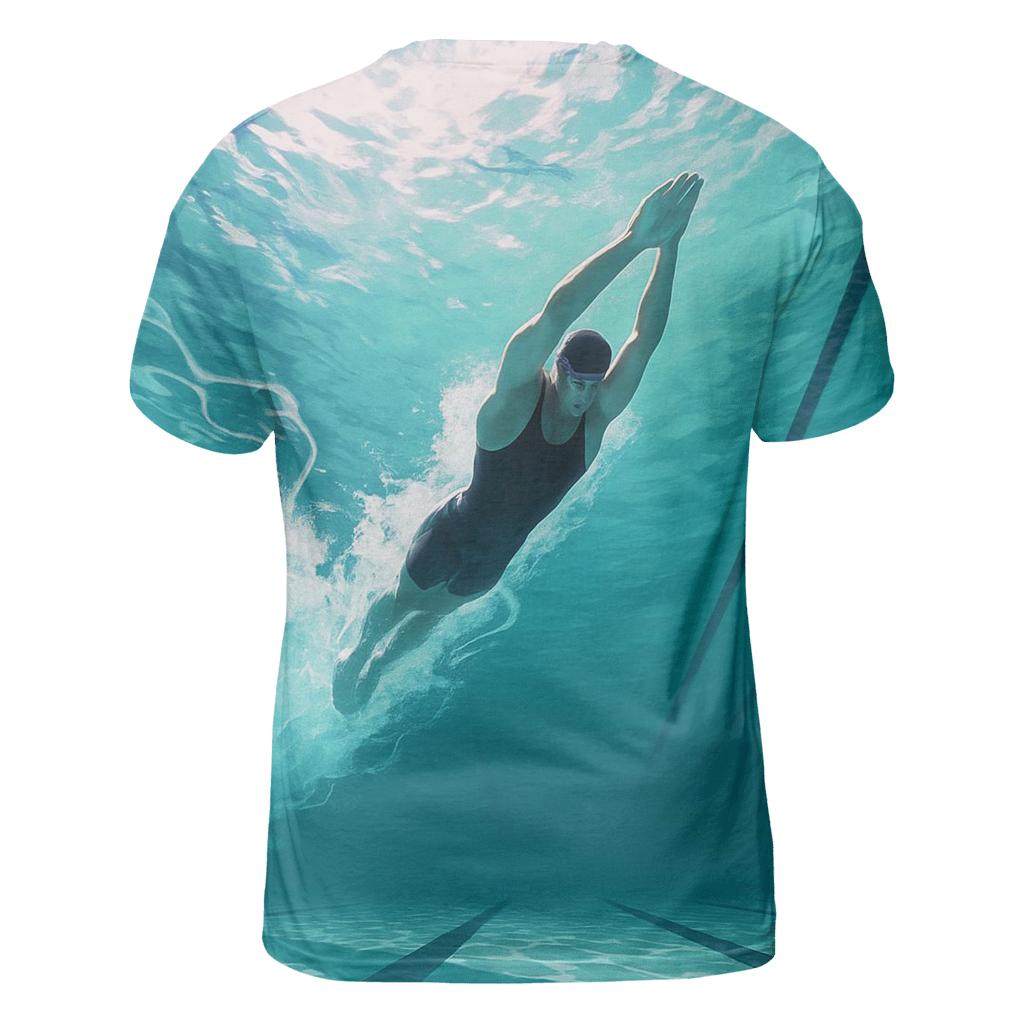 Underwater Sprint Swimming Burst trendy printed shirt styles