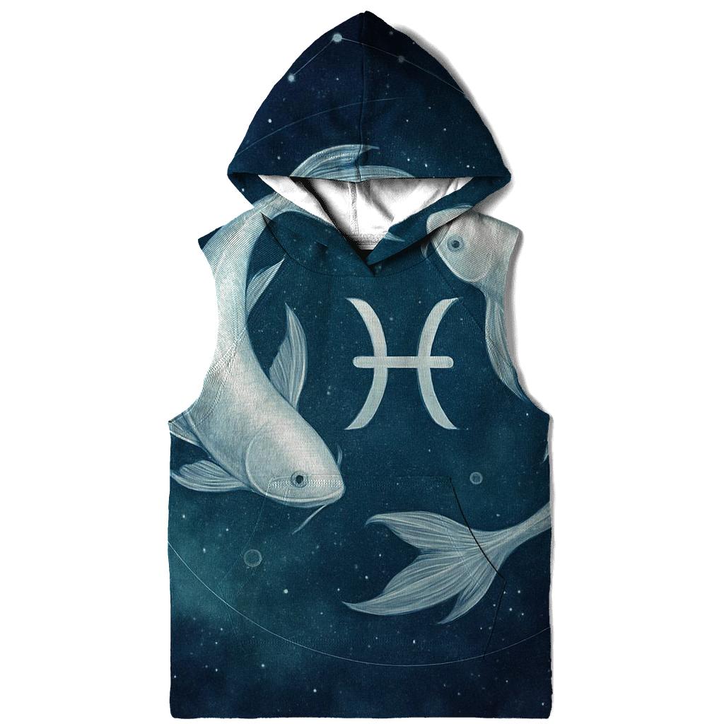 Pisces Twin Fish Nebula Current zip-up hoodies