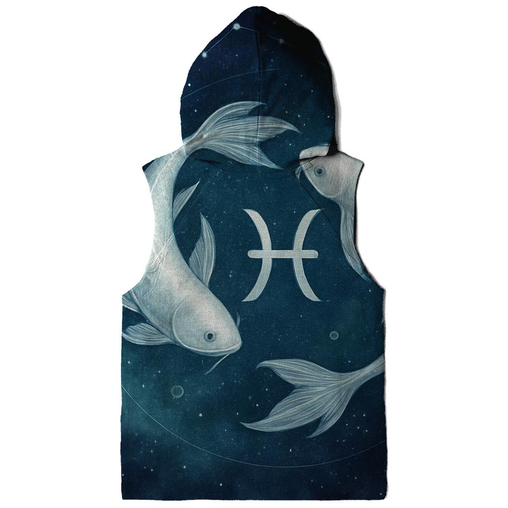 Pisces Twin Fish Nebula Current zip-up hoodies