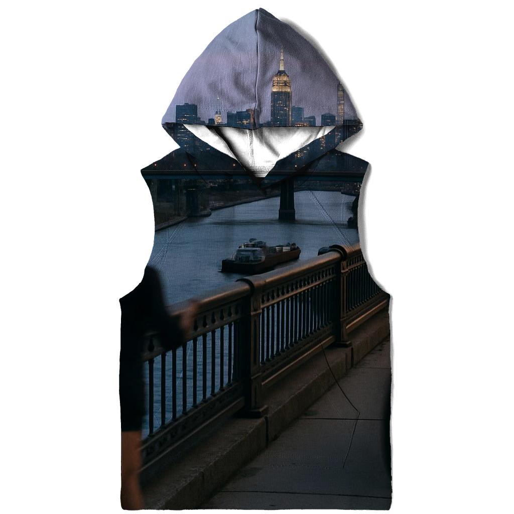 Harlem River Blue Hour From High Bridge graphic hoodies