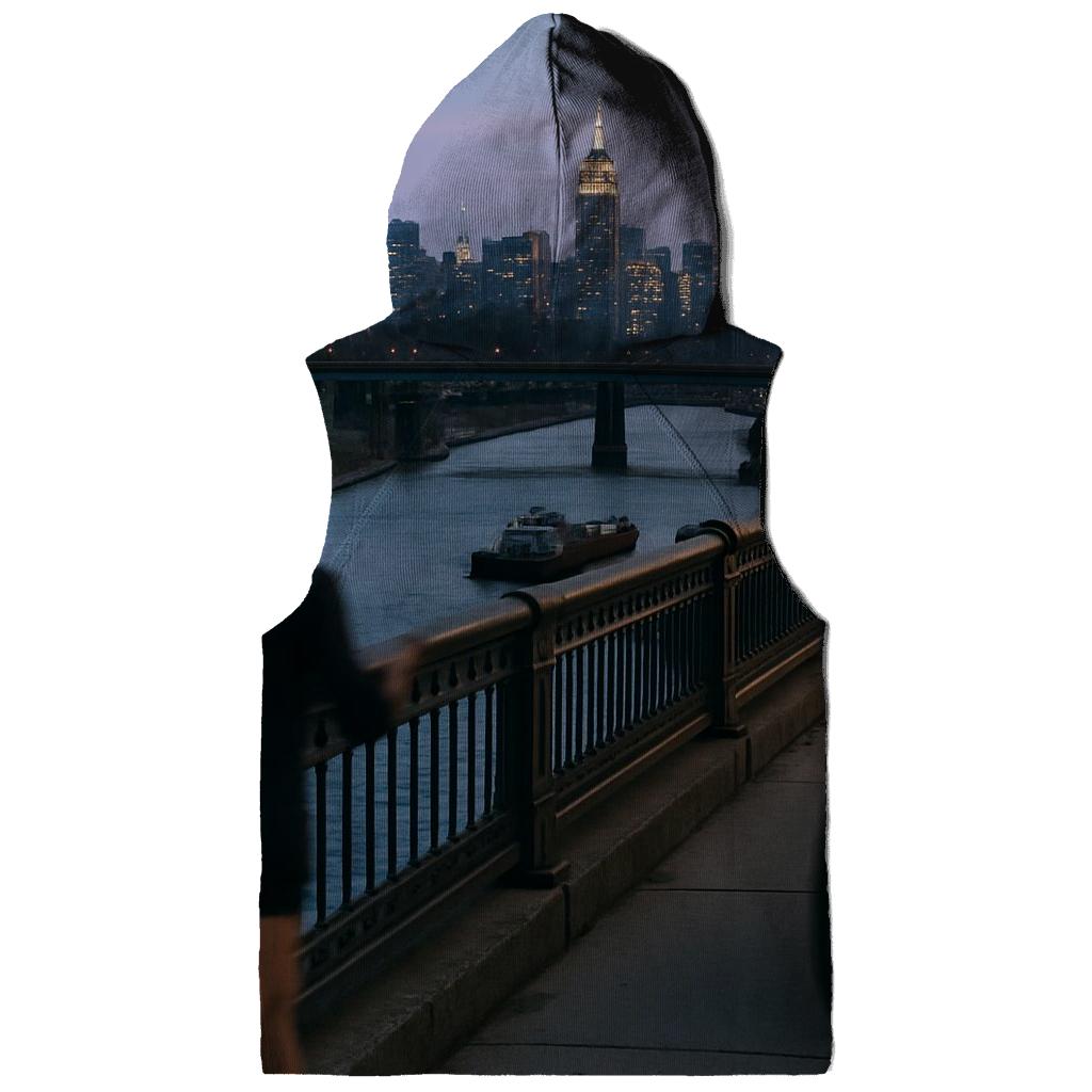 Harlem River Blue Hour From High Bridge graphic hoodies