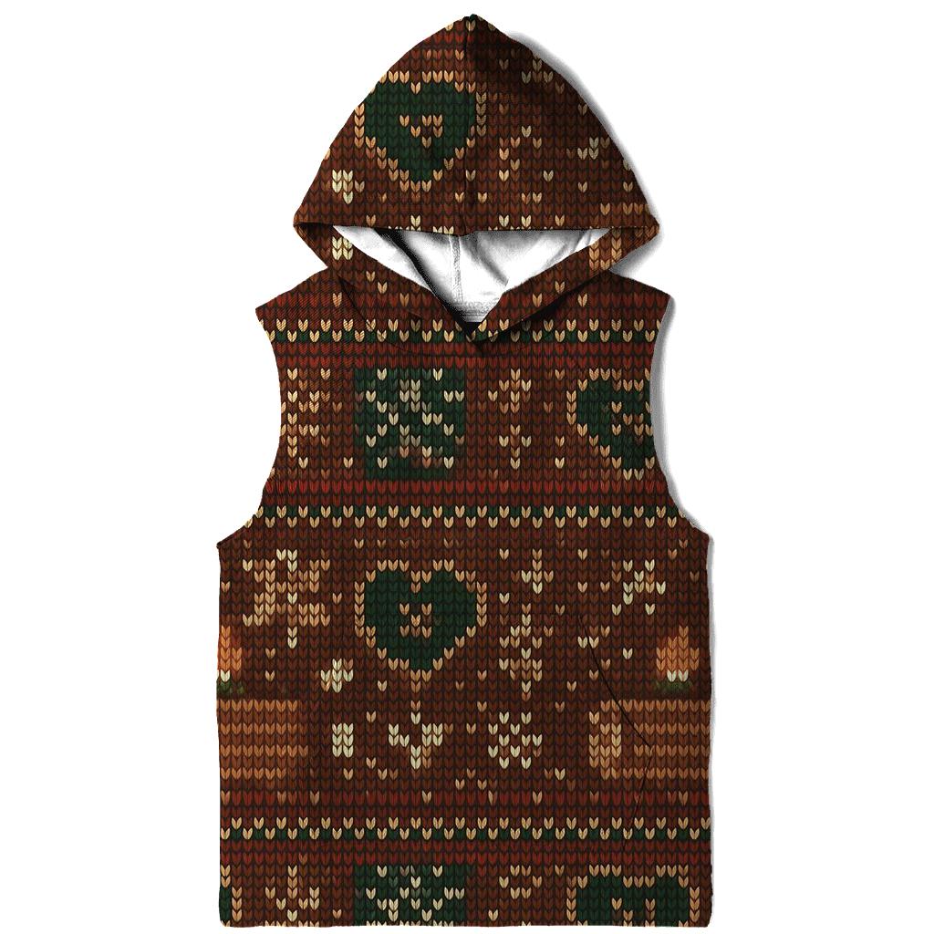 Ugly Christmas Yule Log Arcade Grid Design hoodies fashion