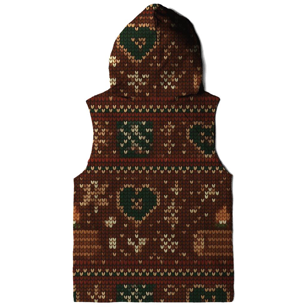 Ugly Christmas Yule Log Arcade Grid Design hoodies fashion