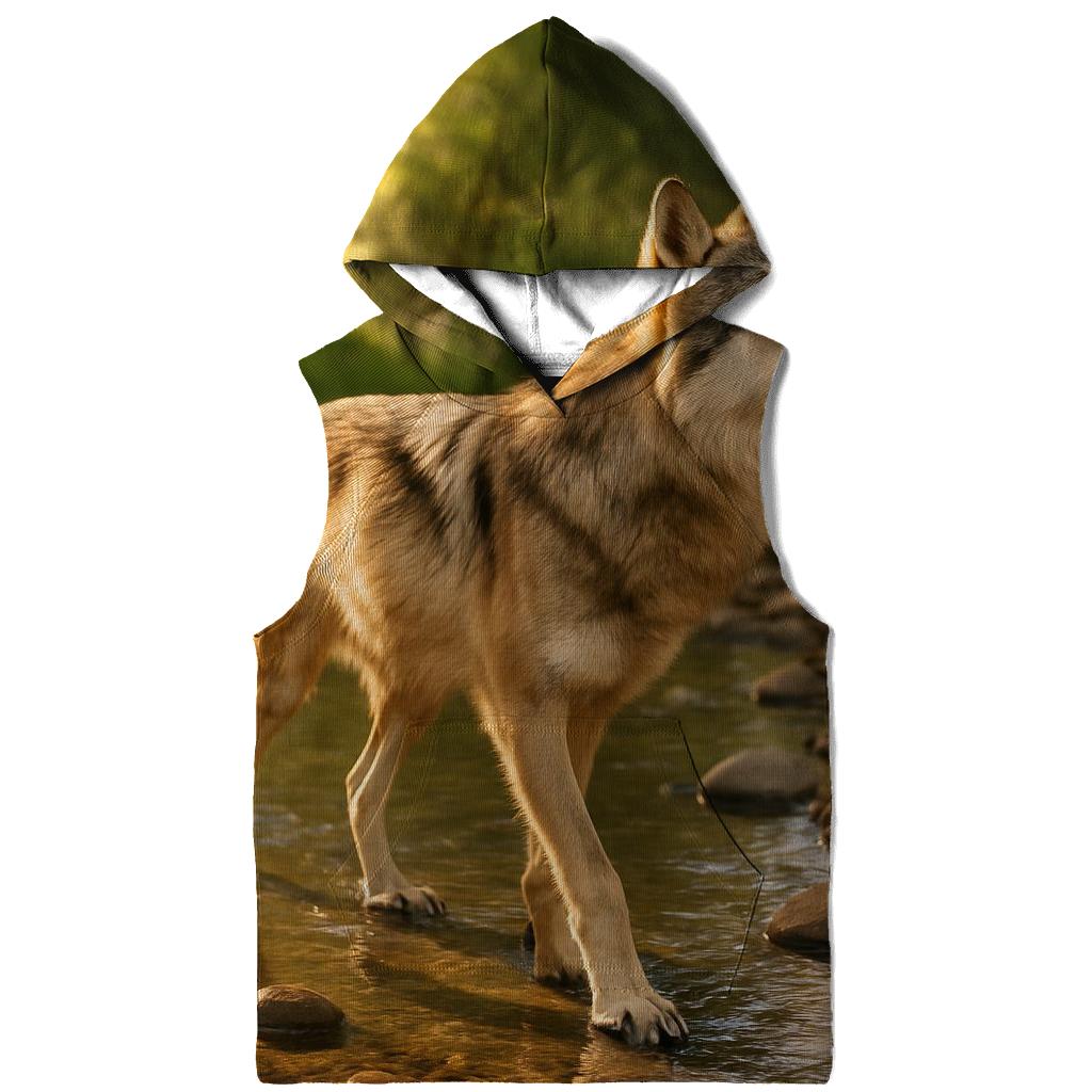 Mexican Gray Wolf At A Desert Riparian Restoration Site custom hoodies