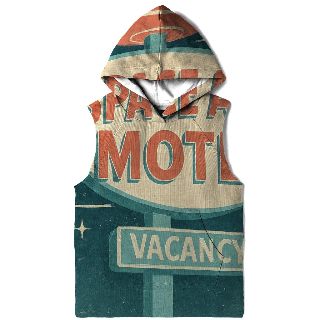 Retro Space Age Motel Vacancy Sign Poster printed hoodies