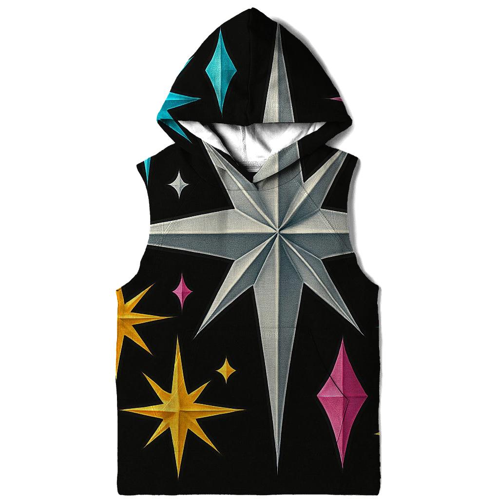 Chrome Starburst Geometry zip-up hoodies