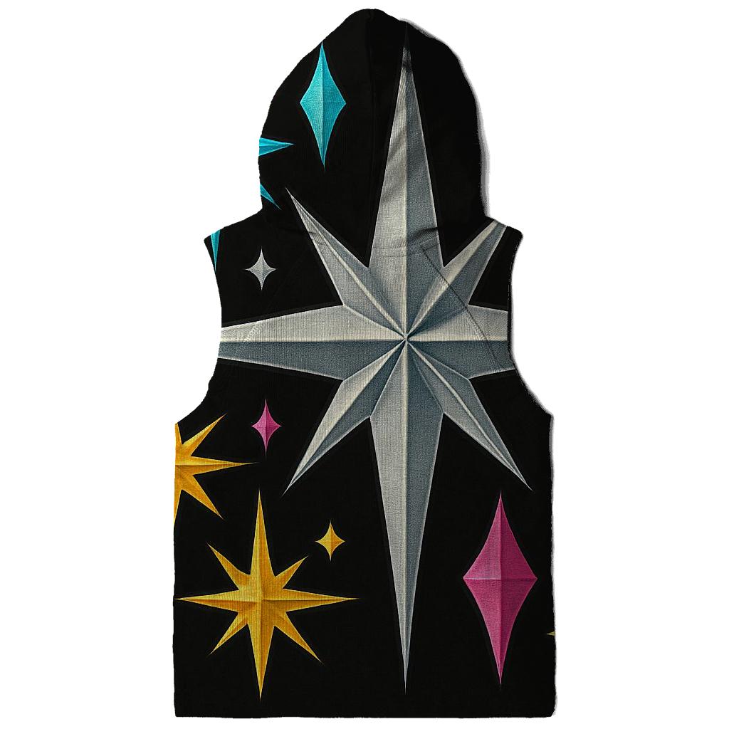 Chrome Starburst Geometry zip-up hoodies
