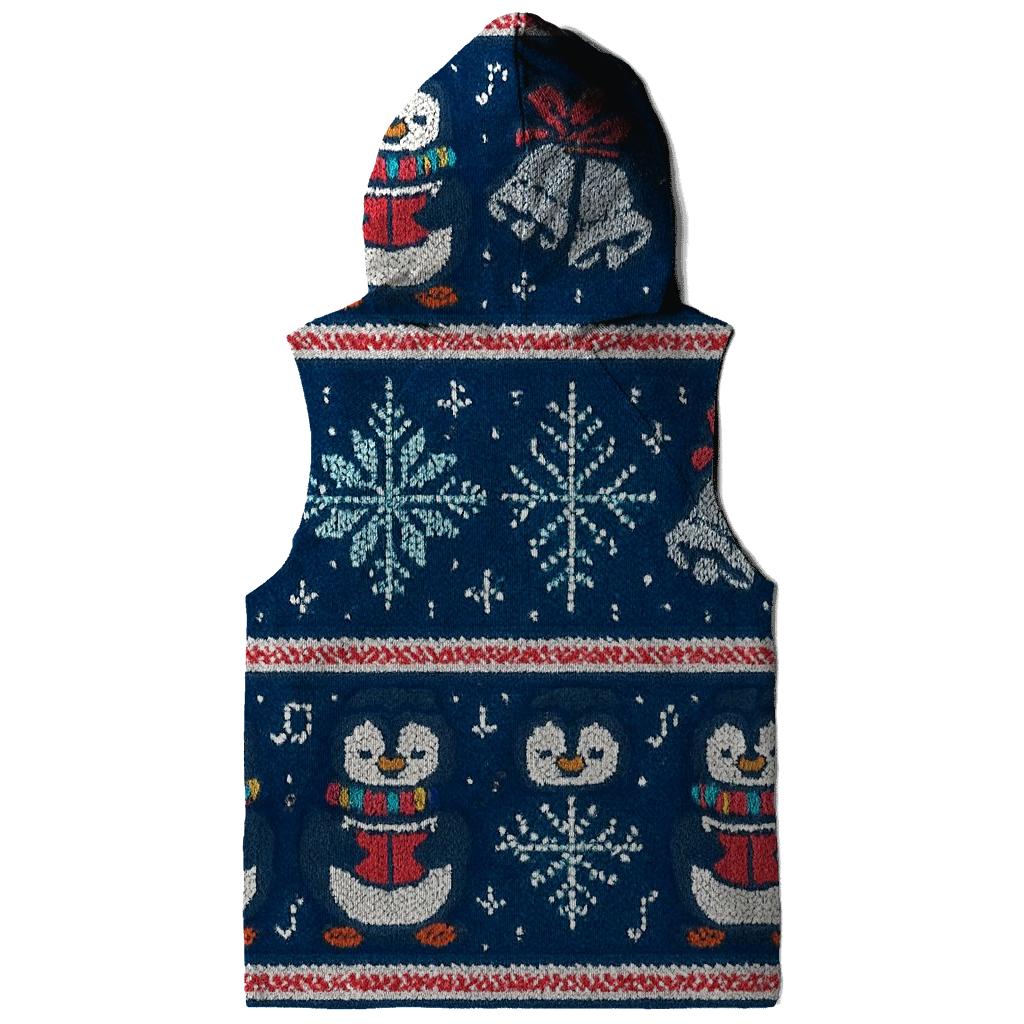 Ugly Christmas Penguin Caroler Stripe Parade Design hoodie designs