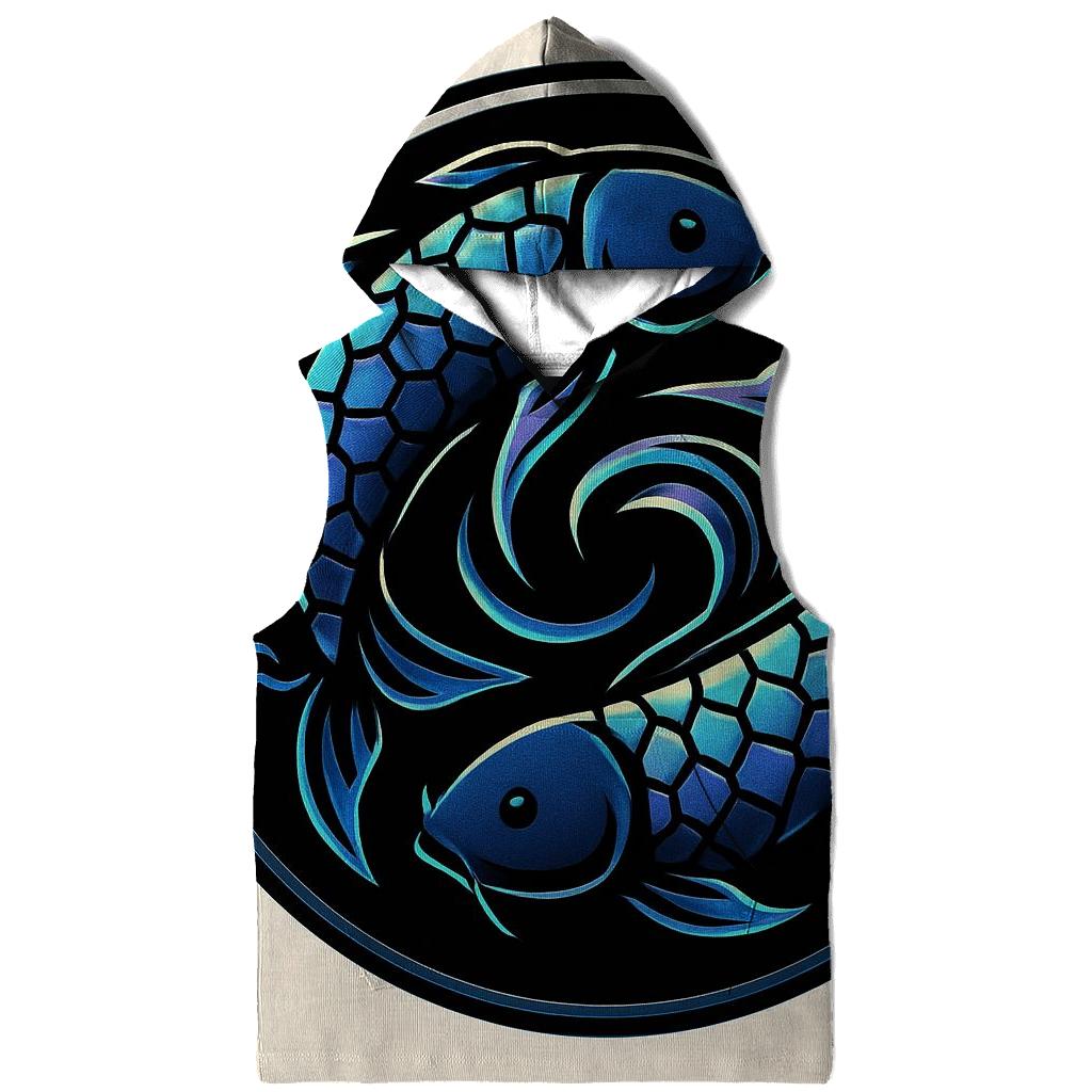 Aurora Koi Spiral Emblem printed hoodies