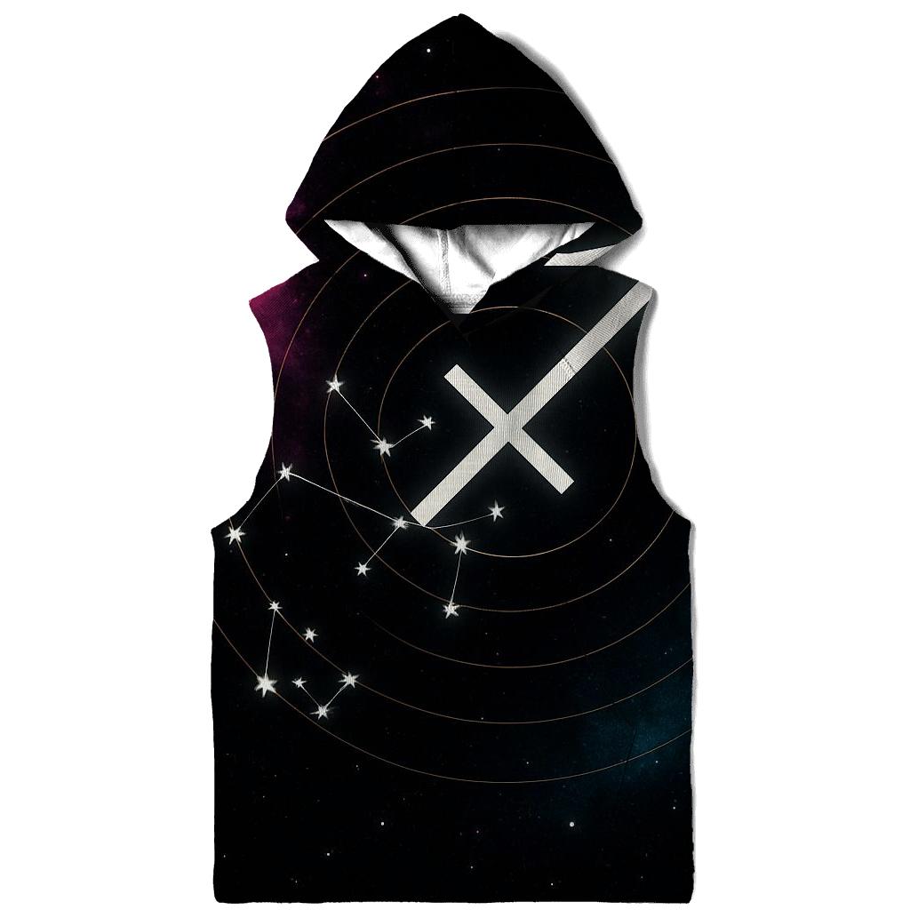 Sagittarius Archer Galactic Target Map lightweight hoodies