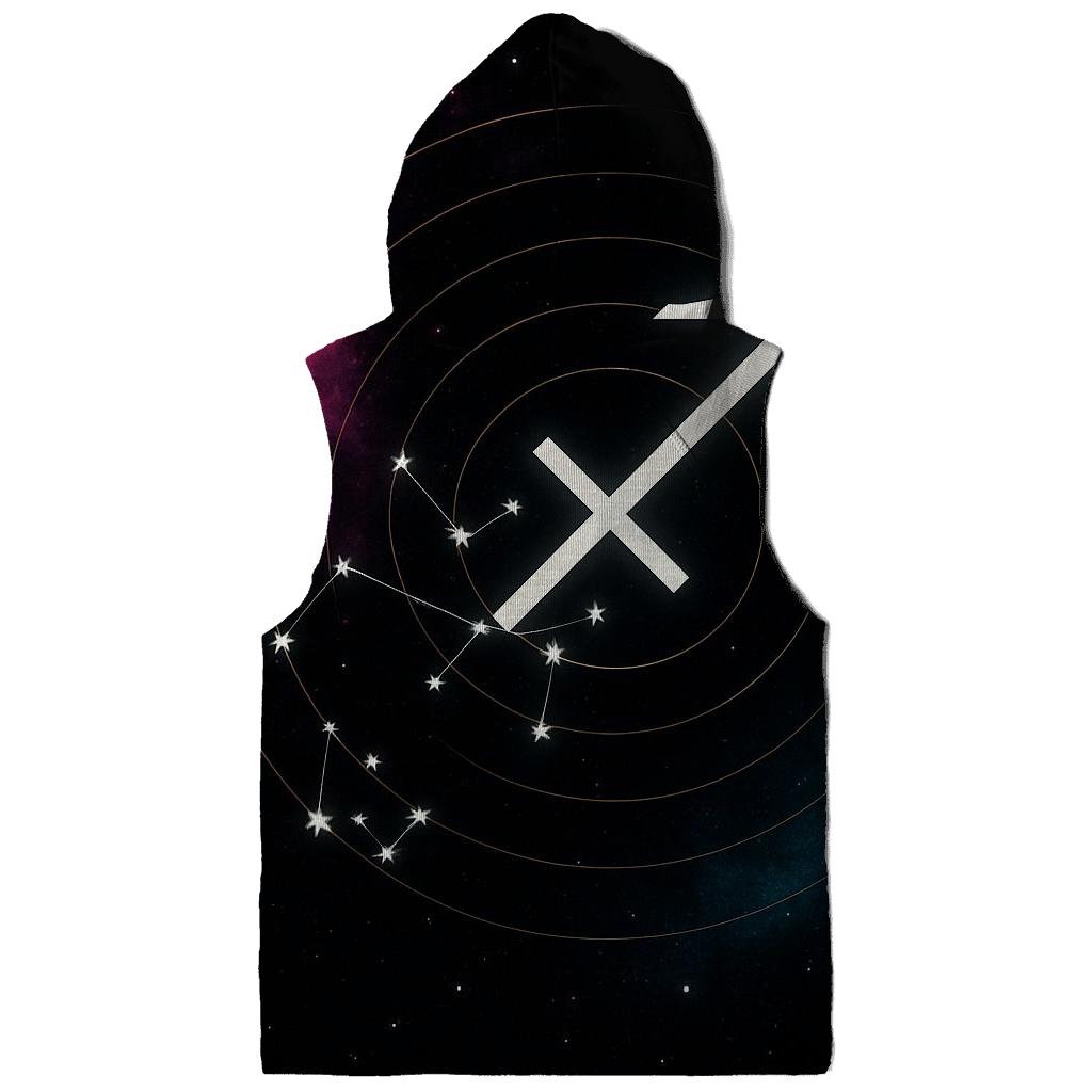 Sagittarius Archer Galactic Target Map lightweight hoodies