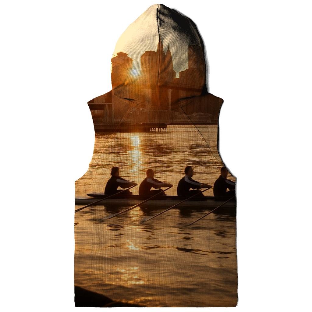 Sunrise From Brooklyn Bridge Park With Rowers In The East River hoodie styles