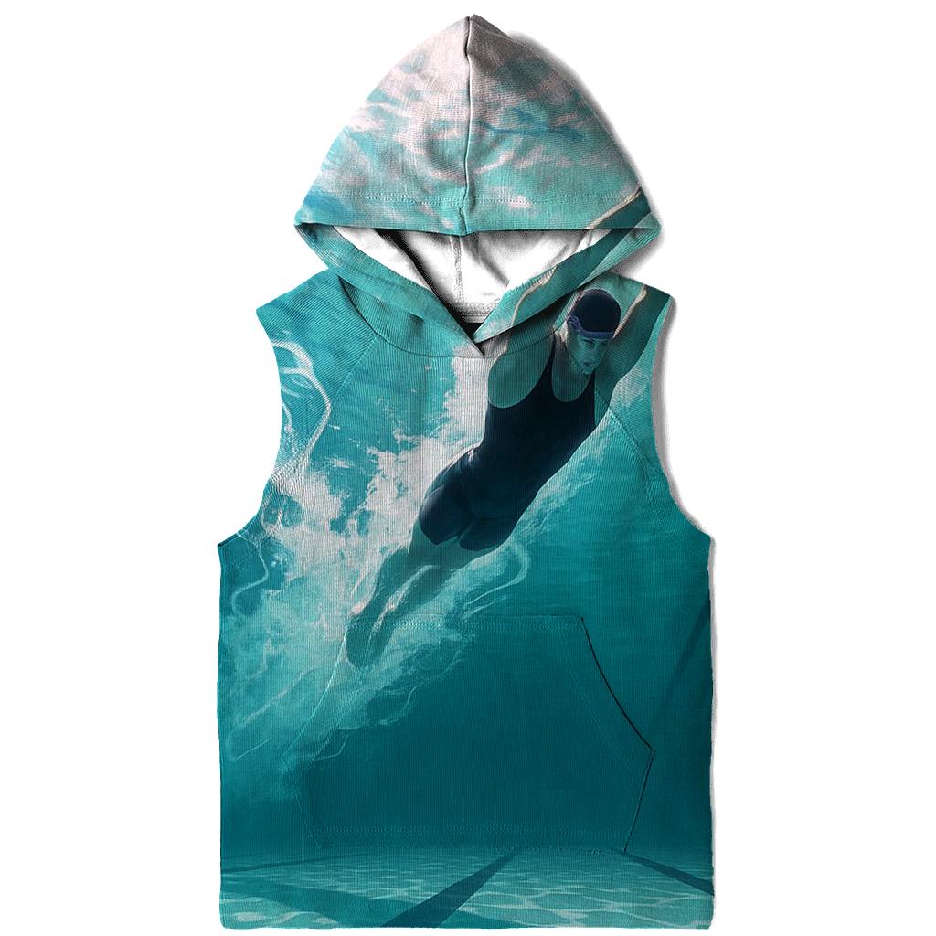 Underwater Sprint Swimming Burst hoodie designs