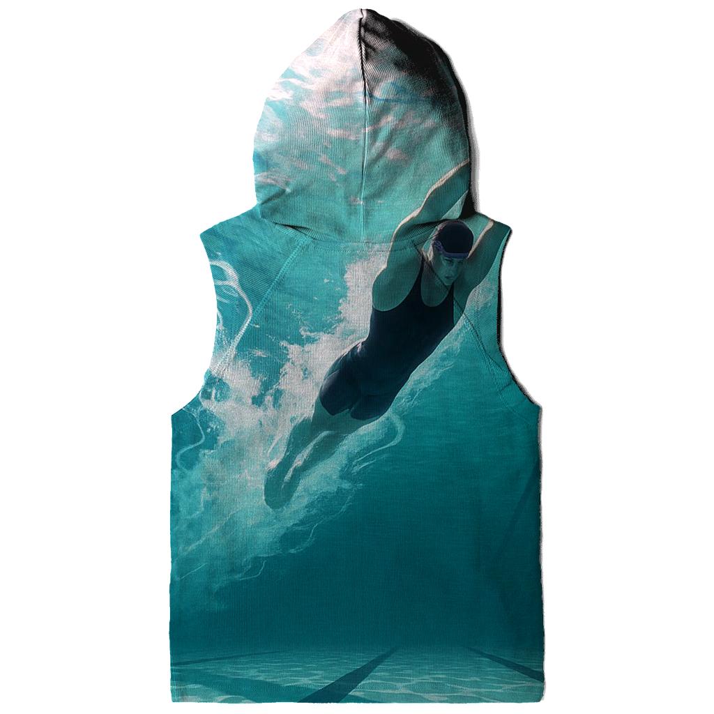 Underwater Sprint Swimming Burst hoodie designs