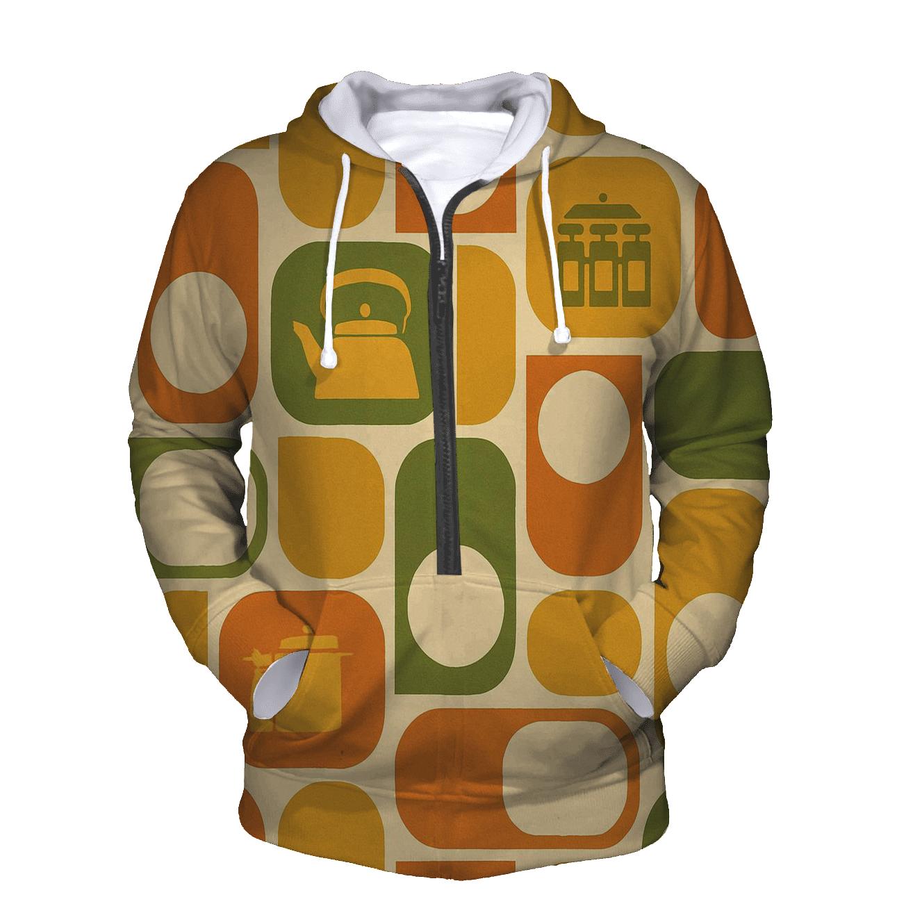 Harvest Gold Kitchen Geometry graphic hoodies
