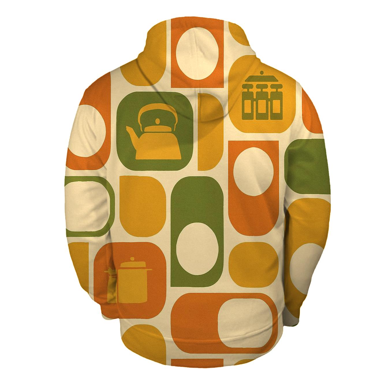 Harvest Gold Kitchen Geometry graphic hoodies