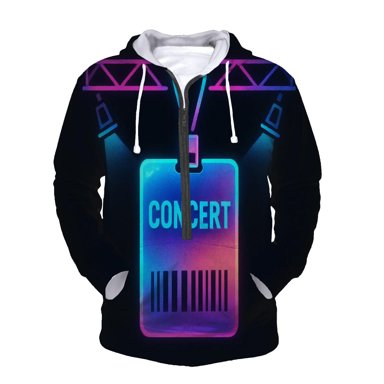 Neon Backstage Pass lightweight hoodies