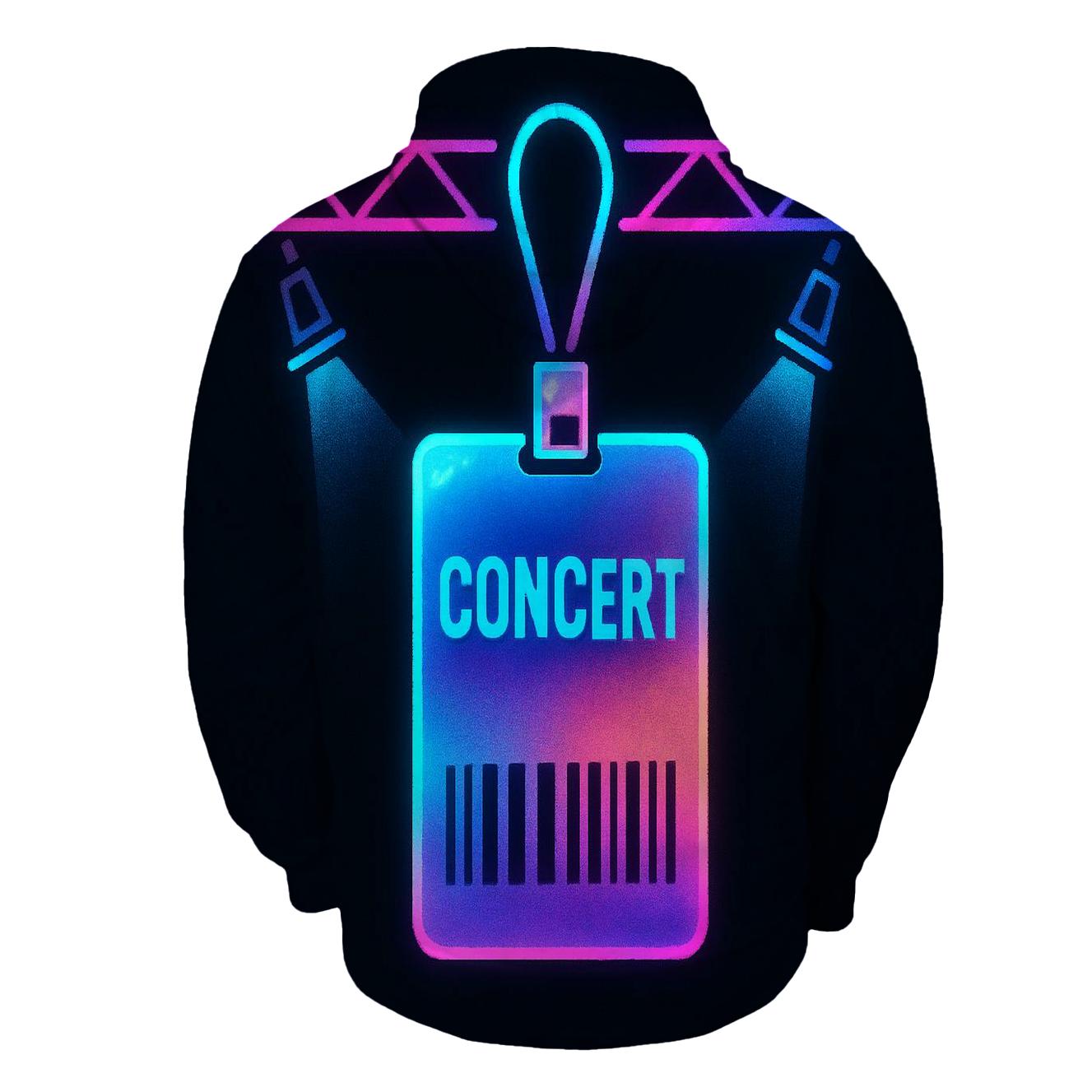 Neon Backstage Pass lightweight hoodies