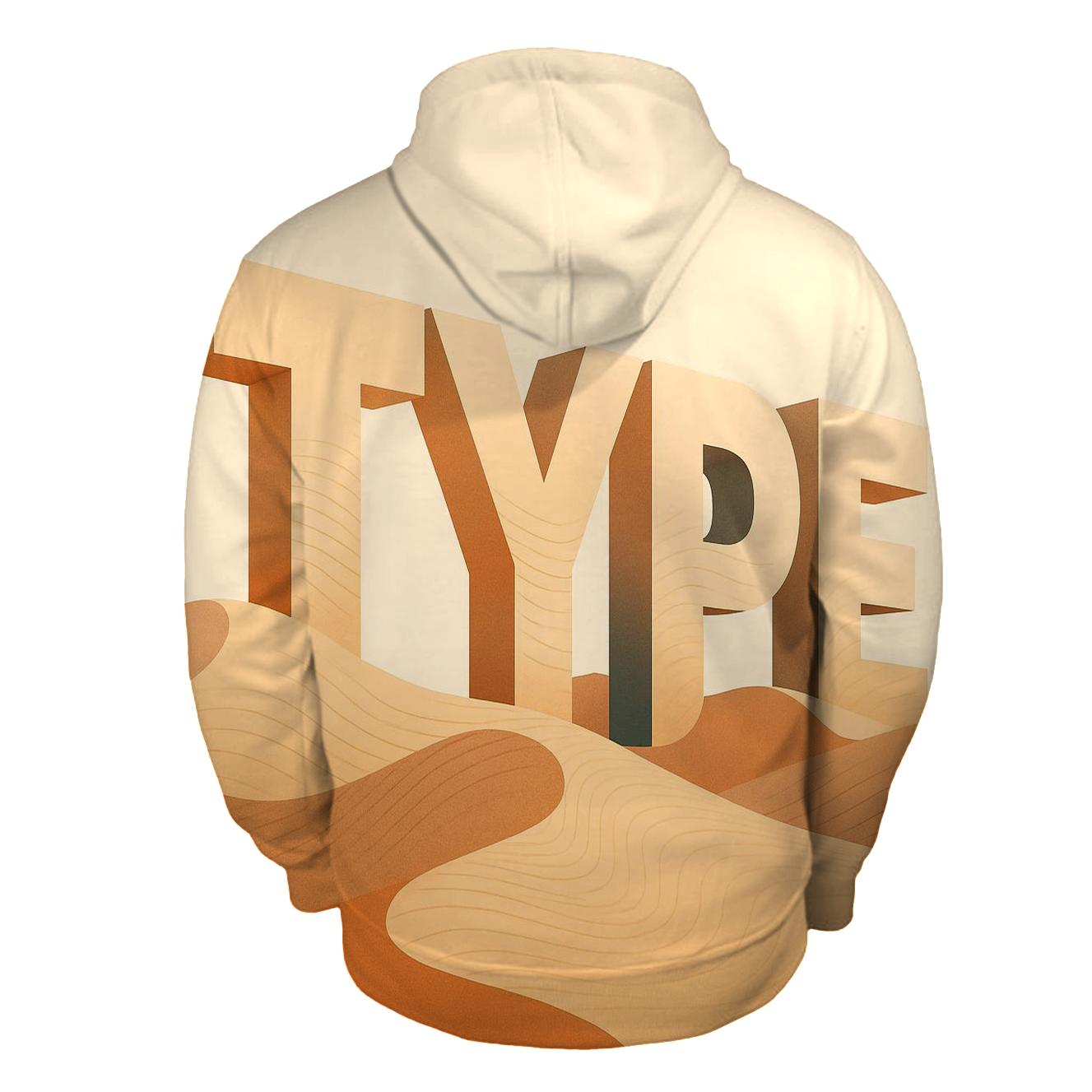 Desert Mirage Typography Dunes hoodie designs