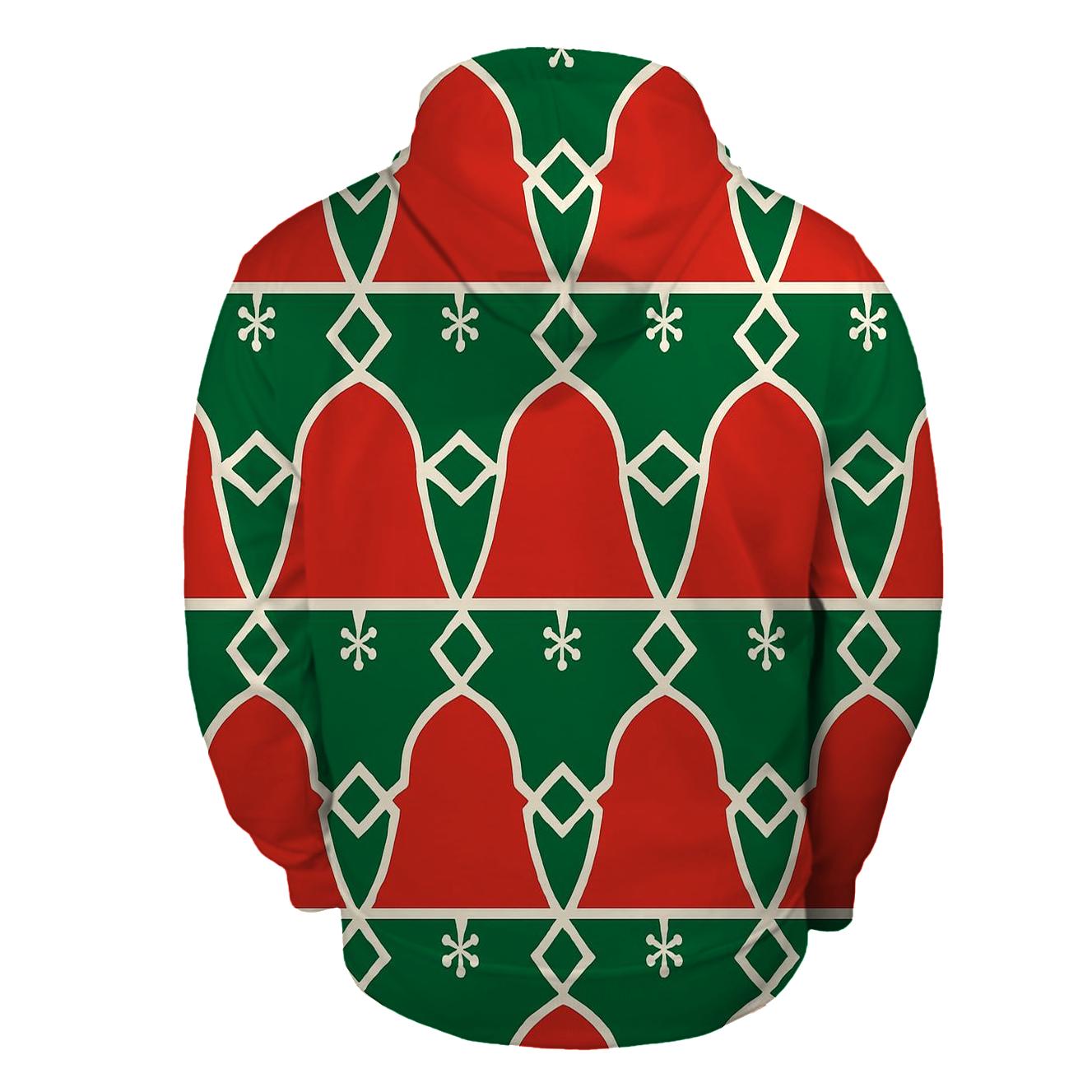Snowflake Lattice Carol Grid heavyweight hoodies