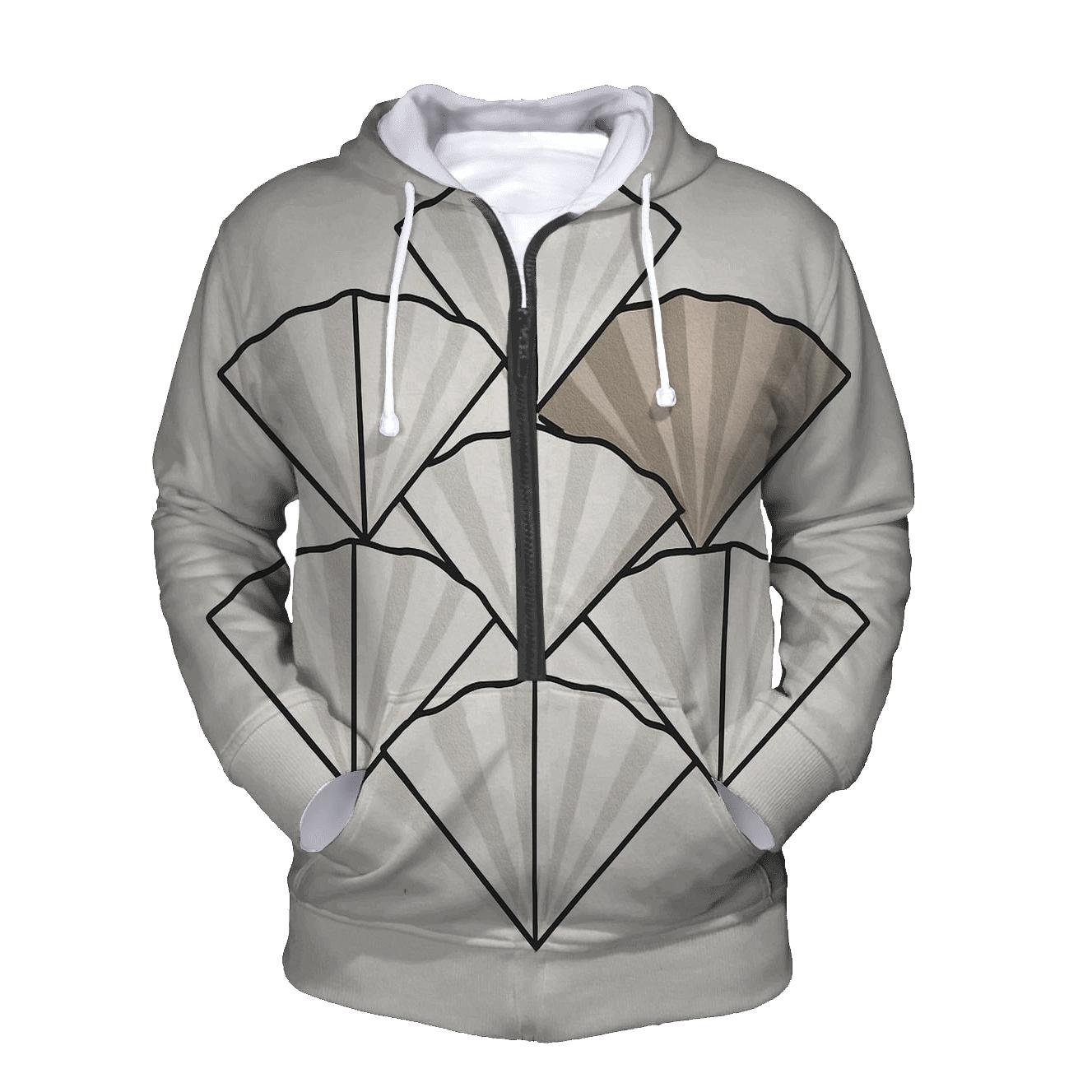 Filter Fold Geometry pullover hoodies