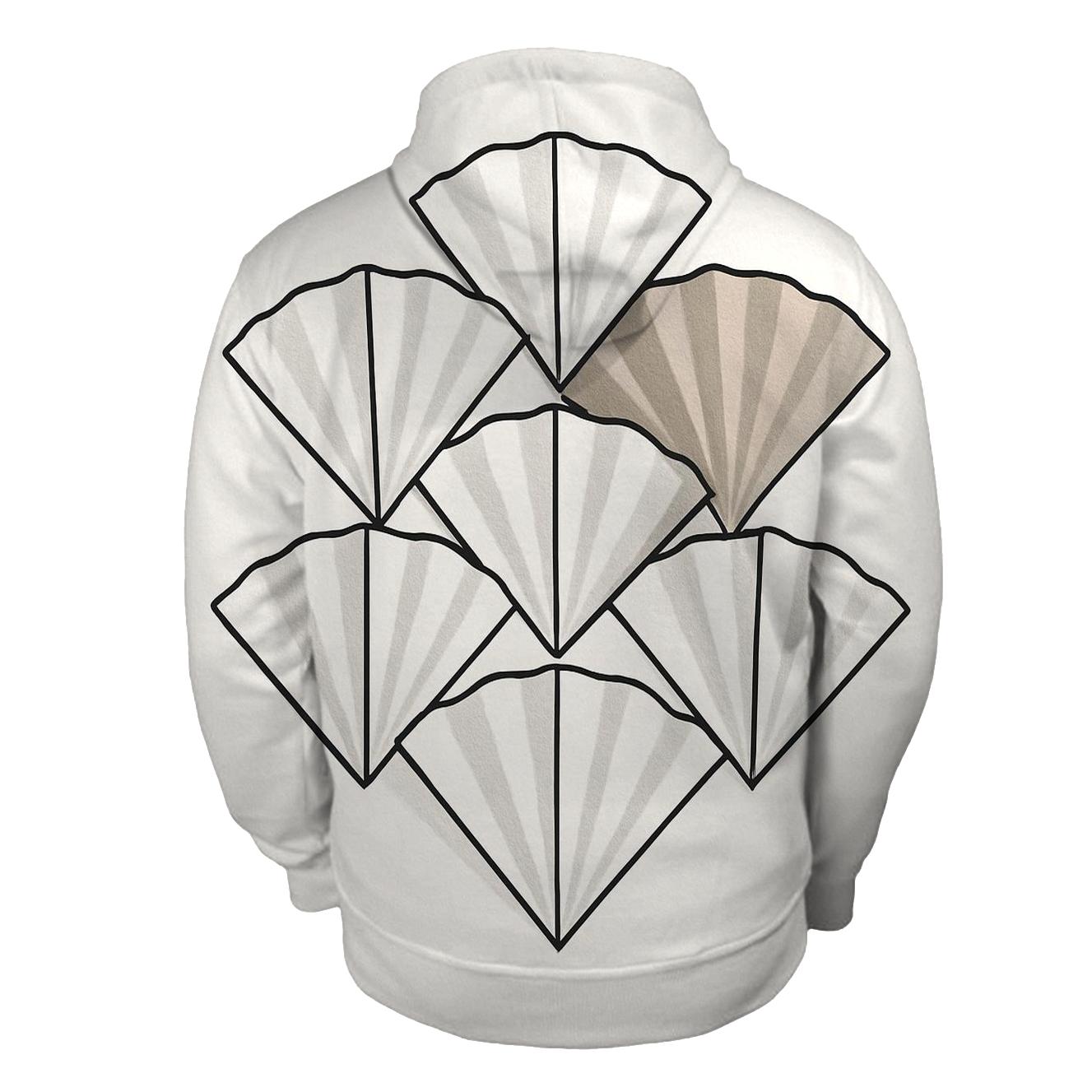 Filter Fold Geometry pullover hoodies