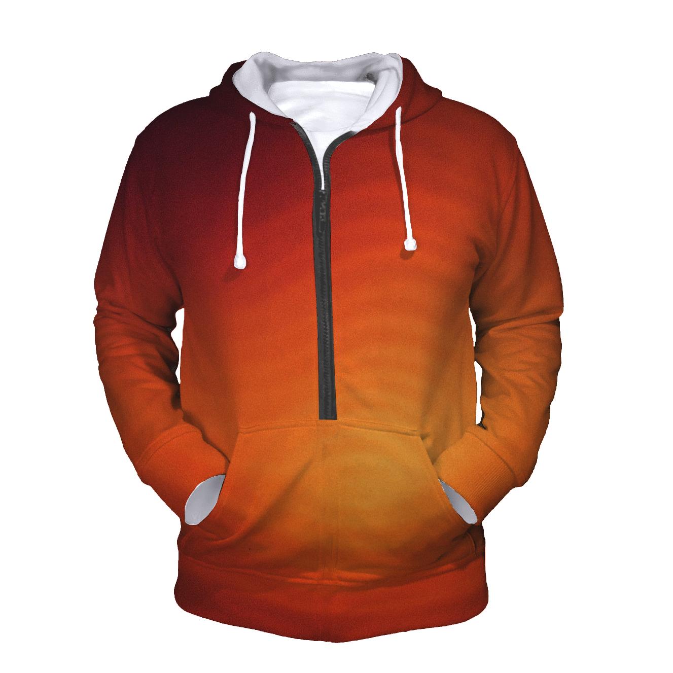 Molten Sunset Ripple pullover hoodies