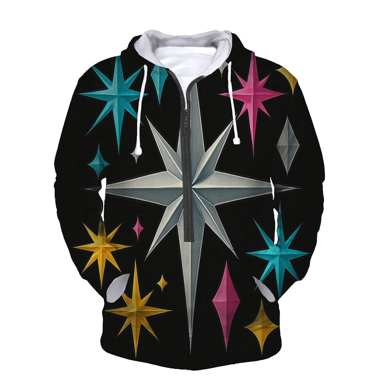 Chrome Starburst Geometry designer hoodies