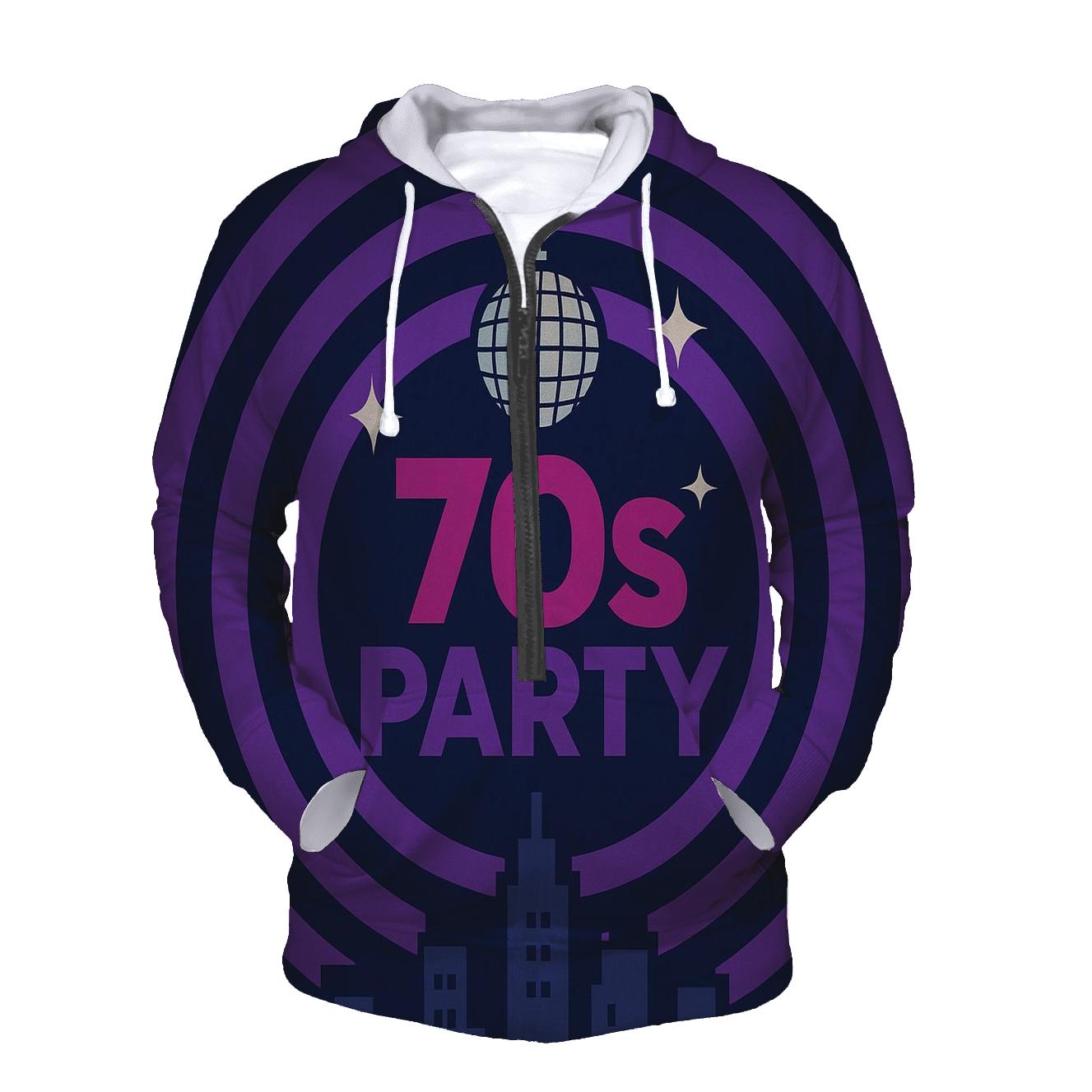 Disco Night Skyline Grooves designer hoodies