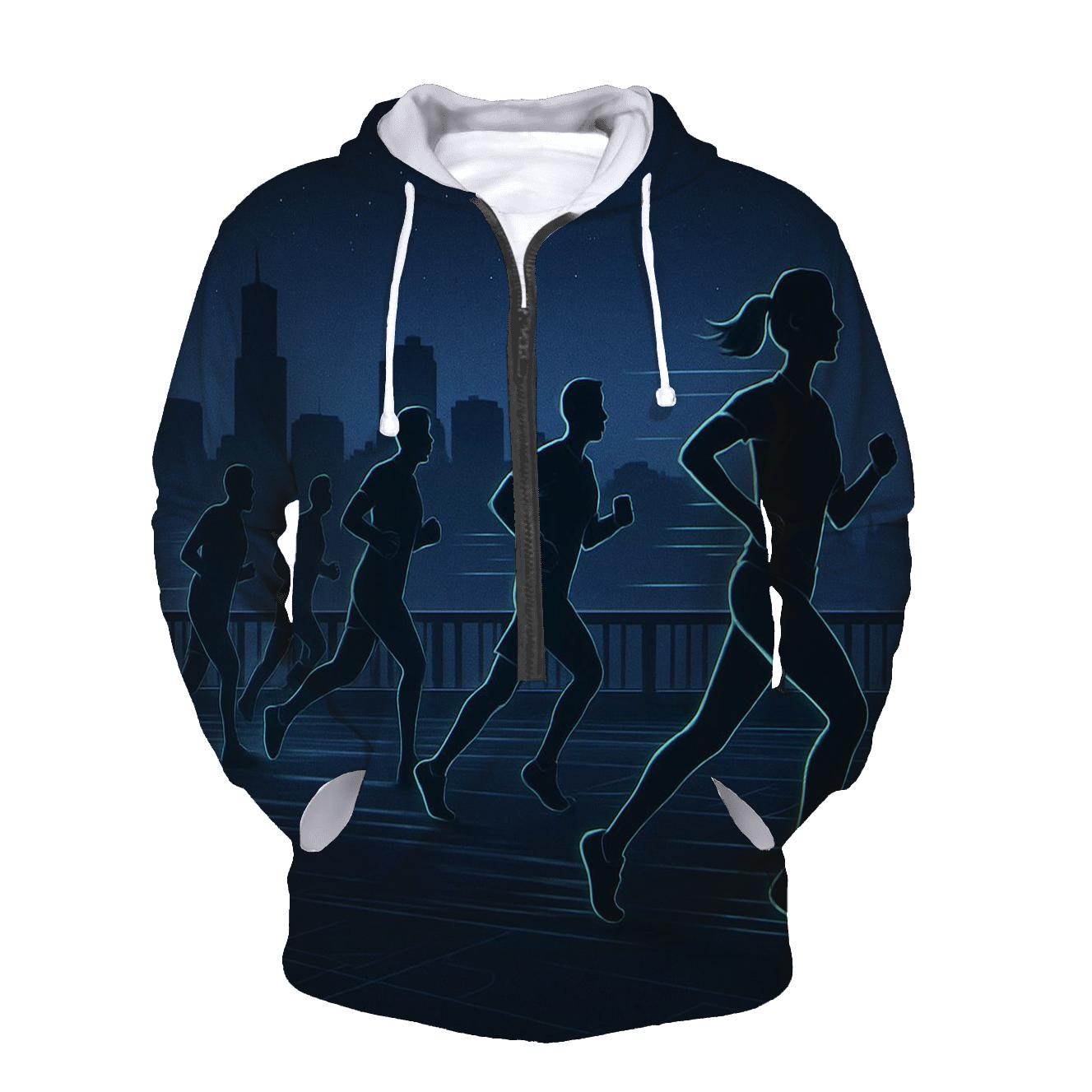Starlit Marathon Night Run embroidered hoodies