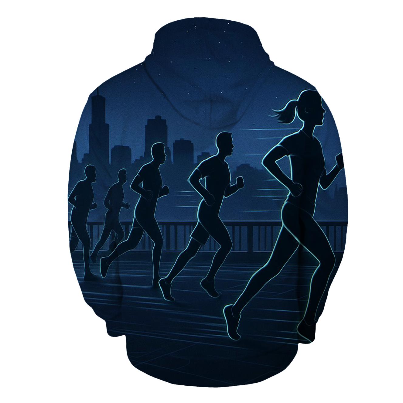 Starlit Marathon Night Run embroidered hoodies