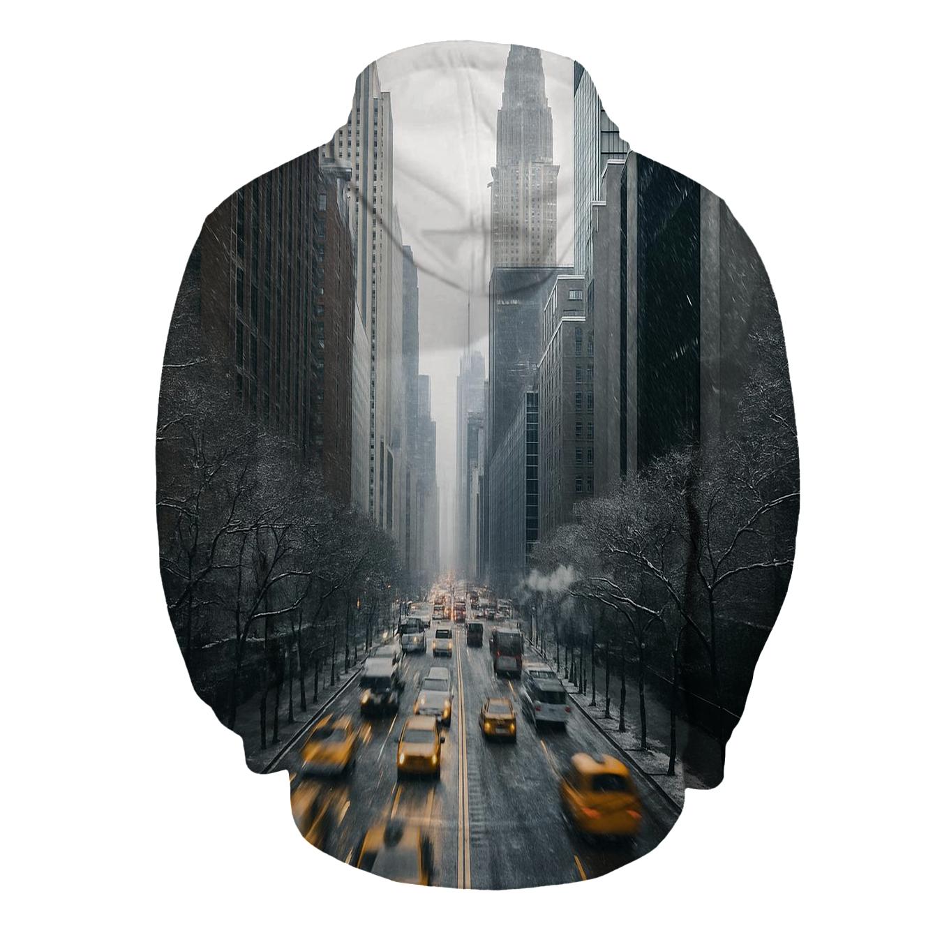 First Snowfall Over Midtown Seen From Tudor City Overpass hoodie designs