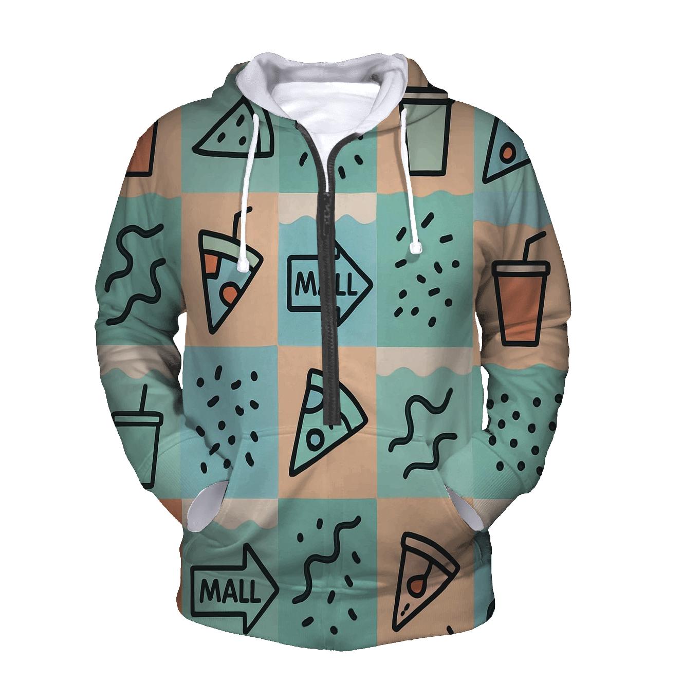 Miami Mall Food Court Tiles premium hoodies