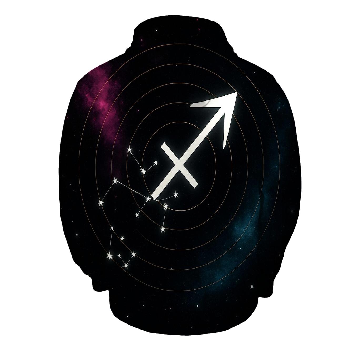 Sagittarius Archer Galactic Target Map hoodie styles