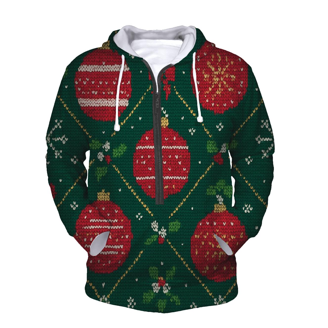 Ugly Christmas Ornament Satellite Medallion Lattice Design custom hoodies