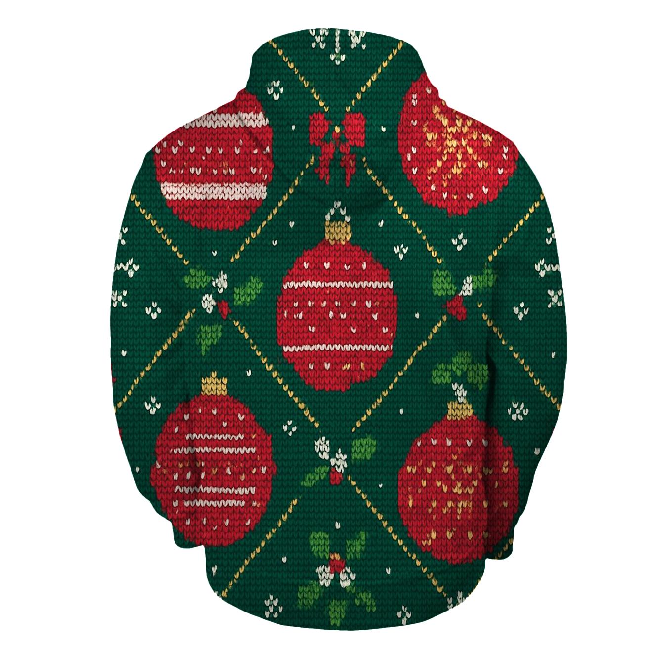 Ugly Christmas Ornament Satellite Medallion Lattice Design custom hoodies
