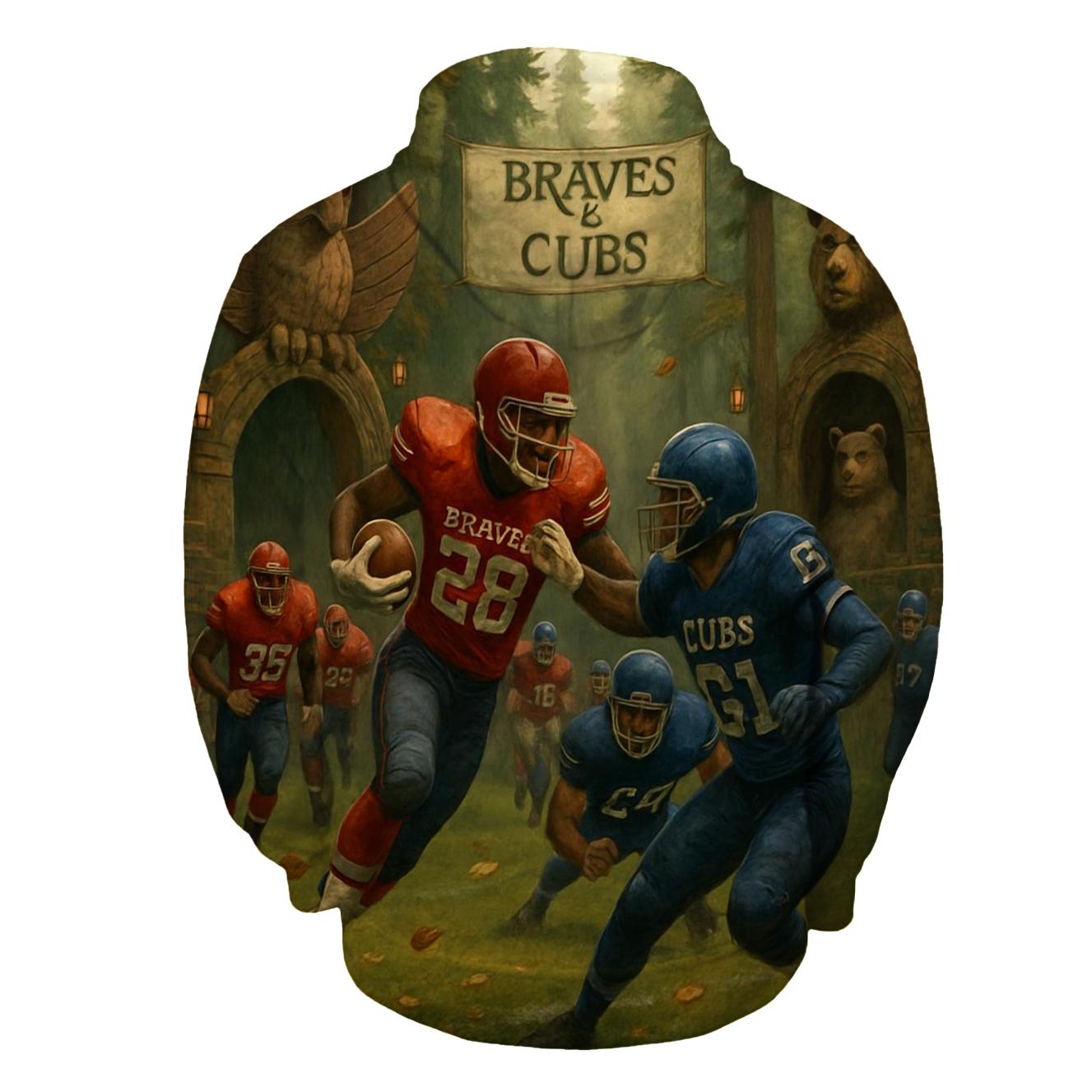 Forest Stadium Totem Battle Braves Versus Cubs designer hoodies