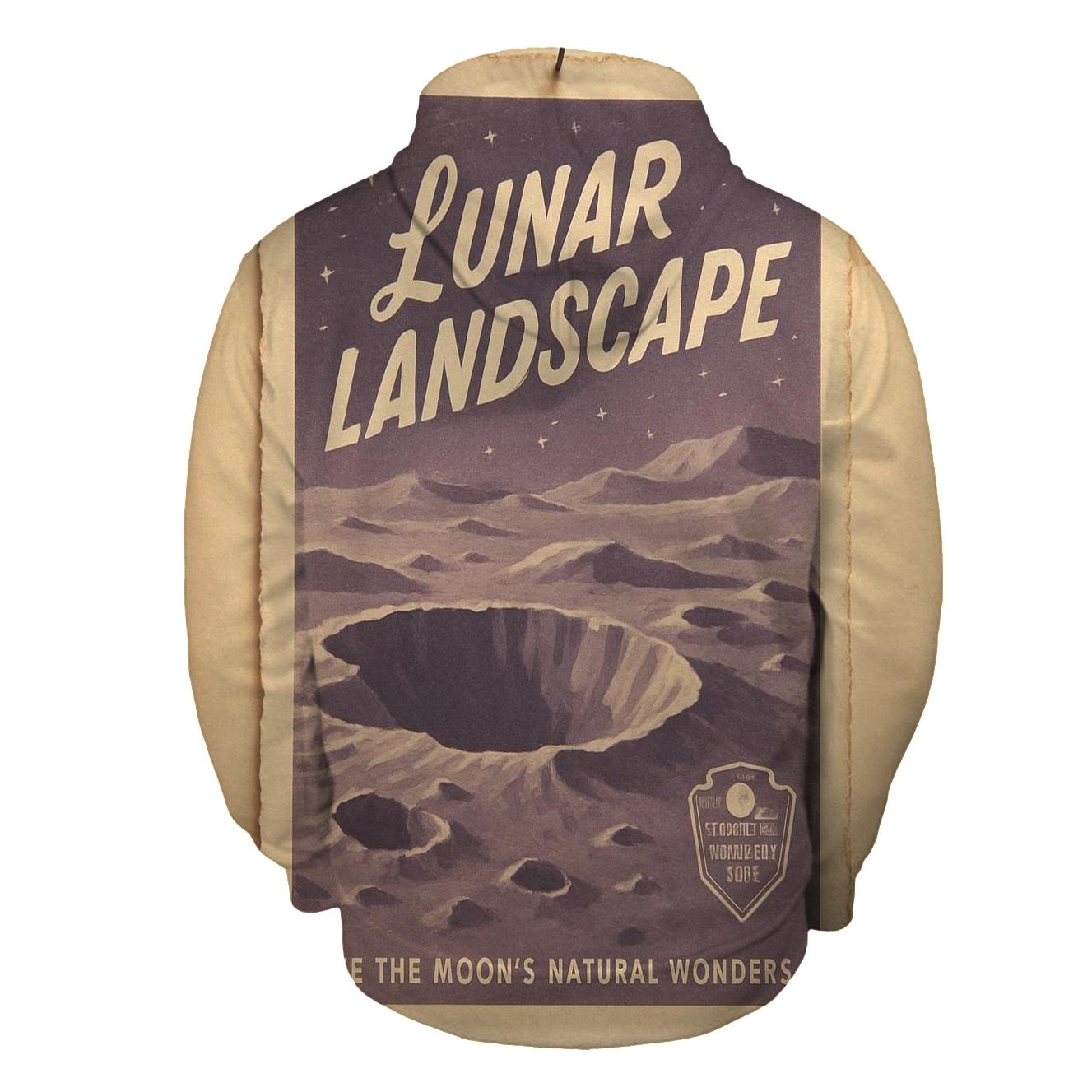 Faded Postcard Collage Of Lunar National Park lightweight hoodies