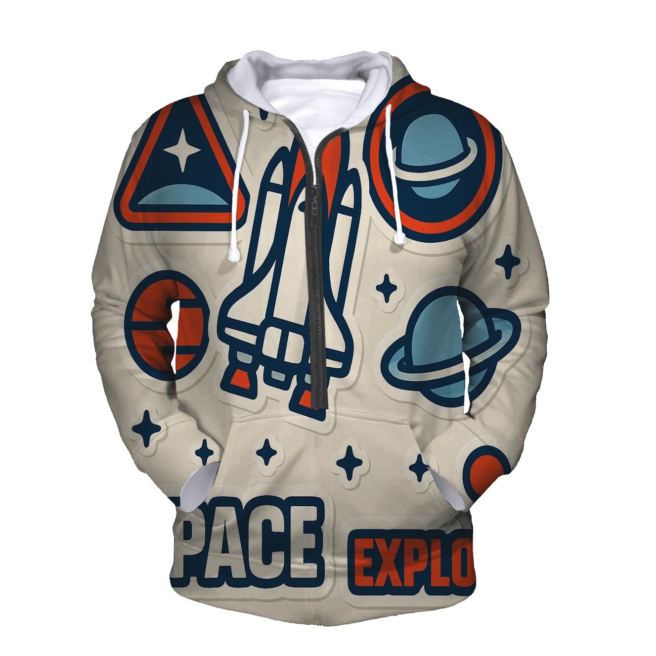 Space Shuttle Sticker Sheet heavyweight hoodies